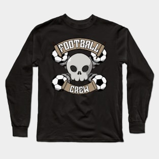 Soccer crew Jolly Roger pirate flag Long Sleeve T-Shirt